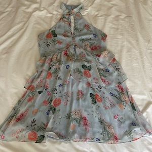 Express Floral Keyhole Dress
